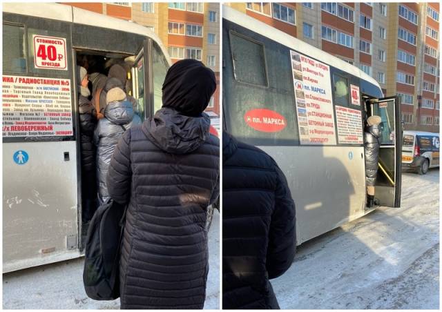 Жители Новосибирска сообщили о нехватке и переполненности маршруток №10