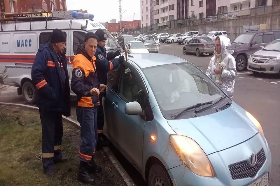 В Новосибирске годовалый ребенок оказался заперт в автомобиле