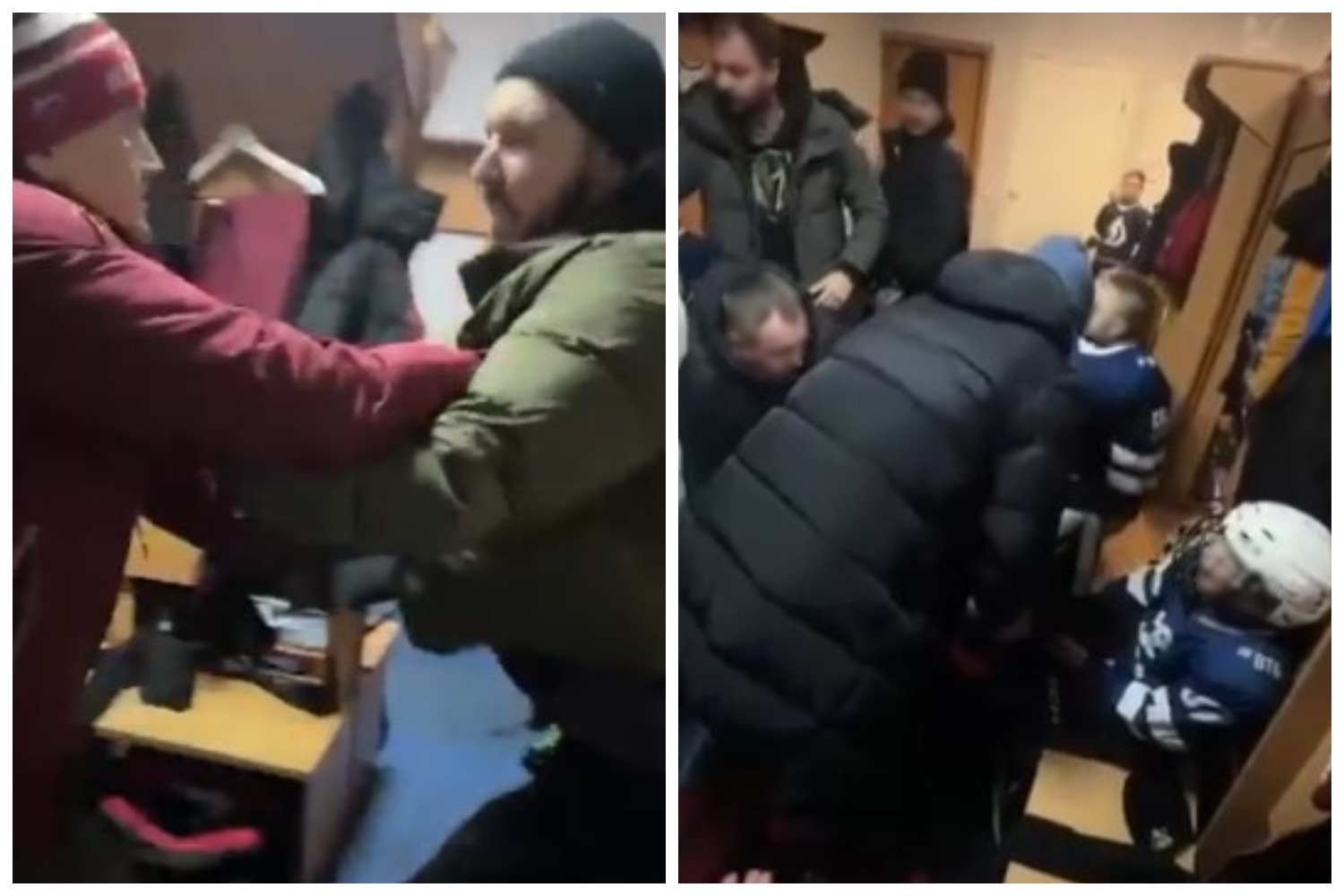 Болельщик подрался с тренером после хоккейного матча в Новосибирске