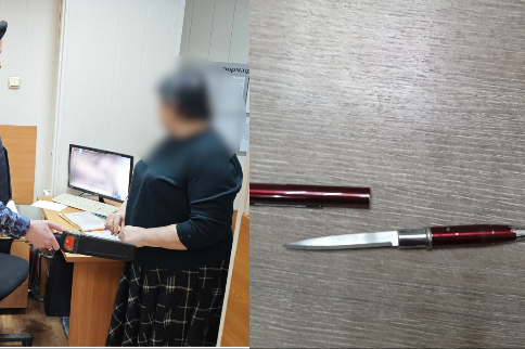 Девушка пришла в новосибирский суд с ножом