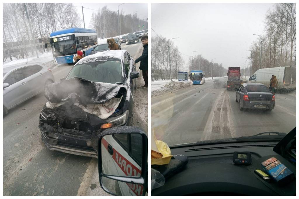 Дети пострадали в тройном ДТП в Новосибирске