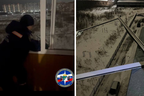 В Новосибирске ветер вырвал часть балкона многоэтажки